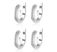 Pinzas para las orejas Fixura, Pendientes sin perforaciones para mujeres, Puños para las orejas chapados sin perforaciones, Puños finos y gruesos sin perforaciones (2 pares-B)