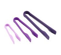 Pinzas para Pan de 3 Piezas, Pinzas Antideslizantes para Tostadora, Pinzas de plástico multifuncionales para Alimentos de panadería casera, herramientas para hornear de cocina(púrpura)