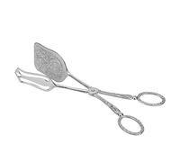 Pinzas para pan de aleación de zinc retro Estilo vintage Clip para hornear alimentos Herramienta de cocina para pastel Pan Manipulación de verduras Oro Plata Opcional 23 cm 90 g (Plata)