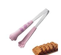 Pinzas para patas de gato - Divertidas pinzas de cocina para cocinar y servir | Alicates de acero inoxidable, pinzas de acero inoxidable con puntas de silicona, diseño de pata de gato lindo