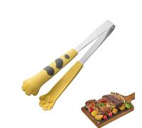 Pinzas para patas de gato - Divertidas pinzas de cocina para cocinar y servir | Alicates de acero inoxidable, pinzas de acero inoxidable con puntas de silicona, diseño de pata de gato lindo