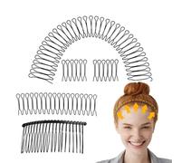 Pinzas para peineta - Peinetas de alambre | Peines laterales para el cabello estirables con pasador en U, peine fijador para acabado del cabello, fijador de cabello invisible estirable