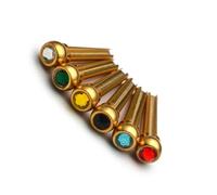 Pinzas para puente de guitarra, coloridas pinzas de cuerda de guitarra, textura de metal, adecuadas para un sonido estable en guitarras acústicas estándar