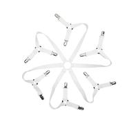 Pinzas Para Sábanas Correas For Sujetar Sábanas | Banda elástica ajustable, soporte for sábanas ajustable, sujetadores, Clip de tirantes, traje(WHITE)