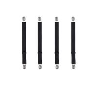 Pinzas Para Sábanas Tirantes De Sujetadores Sábanas 4 Piezas | Clips de correa de banda de sábana elástica, Clip de esquina for cojín de sofá, cubierta de colchón(4Pcs Black)