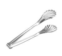 Pinzas para servir de acero inoxidable, pinzas de cocina, pinzasmultiusos con forma de concha para cocinar, servir barbacoa y acampar (304 (28 cm/11,0 pulgadas))