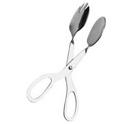 Pinzas para Servir Ensalada de Acero Inoxidable, Ergonómicas | Diseño Tipo Tijera, Agarre Antideslizante y Superficie Lisa, para Bufé, Pan, Pasteles y Uso Exterior