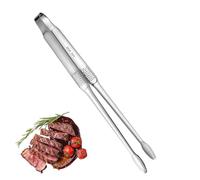 Pinzas para servir, pinzas antideslizantes de acero inoxidable, pinzas para barbacoa de metal, para camping, pícnic, cocina al aire libre y gastronomía
