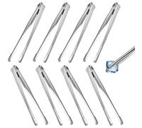 Pinzas para servir, pinzas de cocina, pinzas de buffet, pinzas de acero inoxidable, pinzas pequeñas para servir alimentos, paquete de 8 (7 pulgadas)