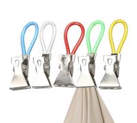 Pinzas Para Toallas De Baño,5 Piezas Multicolor - Clips De Gancho Metálicos Para Toallas | Para Cocineros Caseros Inquilinos Padres Oficina Apartamento Dormitorio Sótano Lavadero Estudio Arte