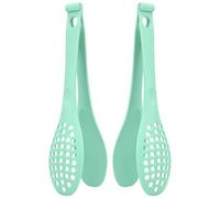 Pinzas para tostadora multifuncionales, pinzas para, peso ligero, espátula desmontable para hornear, herramienta de cocina, drenaje, Clip para Fideos, 2 uds
