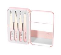 Pinzas Para Tratamientos Faciales Pelo 4pcs Cejas Pinzas Para Mujeres Hombres Regalos Profesional Acero Inoxidable Depilación Precisión Pelo Encarnado