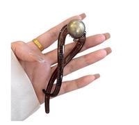 pinzas pelo Pinza for el pelo con forma de espiral, plástico, perlas imitación, for mujer(Grey Pearl)