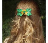 Pinzas Pinza para el pelo irlandesa para el Día de San Patricio, accesorio para el pelo con lazo verde (B, A)