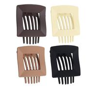 Pinzas Planas para el Pelo de Mujer | Pinza Para Pelo Con Agarre Fuerte - 4 Unidades Clip Ligero Elegante Para Comer Escuela Ejercicio Play Viaje Fiesta Exterior Casa Trabajo