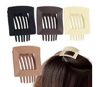 Pinzas Planas Para El Pelo, Pinza Antideslizante Para Cabello Liso, 4 Unidades Pinzas Ligeras Para Deporte Exterior Trabajo Hogar Viaje Fiesta Escuela Comida Playa Transporte