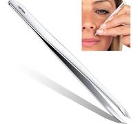 Pinzas profesionales de acero inoxidable para cejas, punta oblicua, pinzas de precisión, removedor de vello facial, astillas y pelos encarnados para mujeres, hombres y niñas