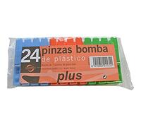 Pinzas Ropa Plast. Bomba (Paq-24)