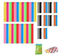 Pinzas selladoras para bolsas de alimentos - 50 unidades (25 de 6 cm + 25 de 11 cm), colores surtidos, cierres herméticos reutilizables para cocina, snacks, café, dulces, alimentos para masc