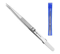 pinzasajustables de acero inoxidable: herramienta de joyería antiestática de 6,4 pulgadas con bloqueo deslizante, punta de precisión | Electrónica, soldadura, laboratorio, manualidades, montaje de jo