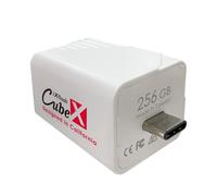 Piodata iXflash Cube - Dispositivo de almacenamiento de fotos de 256 GB con certificación Apple MFi USB tipo C con carga rápida para iPhone y iPad, copia de seguridad automática de fotos y videos