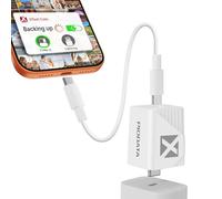 Piodata iXflash Cube - Unidad flash USB de 512 GB para iPhone/iPad/Android, copia de seguridad automática de fotos mientras se carga rápida, unidad de copia de seguridad de cubo de datos USB 3.2 tipo