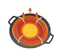 Piojos de parrilla barbacoa de cocina, sartenes redondas para asado,Crepe BBQ Frying interior Pan de parrilla al aire libre | Herramienta de cocina multifuncional Camping Cocina Equipment utensilios