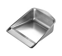 Piojos de polvo de metal | 23,5x26x10cm Molde de polvo resistente | Acero inoxidable Pala pequeña | Herramienta de limpieza del hogar para barrenderos portátiles, pisos de madera dura, cerdas