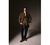 PIOMBO, Camisa Multicolor De Manga Larga En Puro Algodón Regular Fit A Cuadros, Hombre, Marrón/Verde, Talla: S