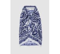 PIOMBO, Pareo Blu E Bianco In Puro Cotone, Mujer, Blue/White/Grey, Talla: FASUL