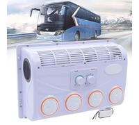 PioMue Aire Acondicionado de CC, Conjunto evaporador de Aire Acondicionado de 360°, para autocaravanas, Aire Acondicionado sin Combustible para vehículos agrícolas y de construcción 24V