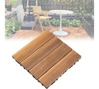 PioMue Baldosas de Madera de Acacia para Suelos 4-Slat-12pc