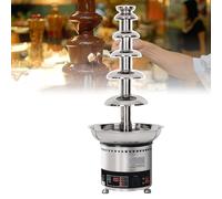 PioMue Fuente de Chocolate Profesional de 4/5/6/7 Niveles, Calentador eléctrico de Fondue con Temperatura Ajustable para Chocolate, Queso, Caramelo y Salsa Barbacoa. Ideal para bufés de Bodas 5layers