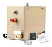 PioMue Generador portátil para baño de Vapor, Conjunto Completo con válvula solenoide de Drenaje automático incluida, Control Digital de Tiempo y Temperatura 12KW