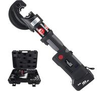 PioMue Herramienta de crimpado hidráulica eléctrica Recargable con 12 Matrices, alicates hidráulicos a batería con Estuche Organizador para crimpado de terminales de Cable eléctrico.