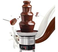 PioMue Máquina de Fuente de Chocolate, eléctrica, con Temperatura Ajustable, de Acero Inoxidable 304, fácil de Montar para Fiestas y Bodas. 5layers