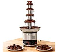 PioMue Máquina para Fuente de Chocolate de Gran Capacidad, Cascada de Fondue de Chocolate Comercial de 4/5/6/7 Niveles con Control de Temperatura y Calentador de Salsa para Fiestas. 6layers
