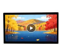 PioMue Pantallas Digitales, Reproductores Multimedia publicitarios, Pantallas publicitarias comerciales de Pared con Control Remoto/USB para escaparates de restaurantes/Tiendas 23.6in