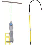 PioMue Poste de Rescate de Seguridad para electrocución, Gancho Aislante Profesional de Alto Voltaje para electricistas de Incendios, Herramientas de Seguridad aisladas Yellow-3m*5