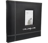 Pioneer 12 (40,6 x 30,5 cm) Live/Laugh y el Amor Bordado Costura álbum de encuadernación de Piel sintética, Color Negro