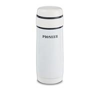 Pioneer Aislado Al Vacío Estanca De Acero Inoxidable, Frío 320 Ml, 0.32L, Negro, Acero Inoxidable, Blanco, 20.5 X 7.5 X 7.5 Cm