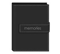 Pioneer álbumes de Fotos 36-Pocket 5 por 7 Pulgadas Bordado Recuerdos Tira Cubierta de Piel sintética álbum de Fotos, Mini, Color Negro