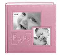 Pioneer álbumes de Fotos Cubierta de Cuero sintético 200-pocket en Relieve Baby álbum para 4 por 15,24 cm Impresiones, Color Rosa