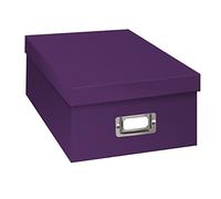 Pioneer B-1 - Caja de almacenamiento para fotos y vídeos, capacidad para más de 1.100 fotos de hasta 4 x 6 pulgadas o 10 vídeos VHS, color sólido: morado brillante.