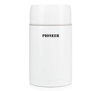 Pioneer - Botella con Aislamiento al vacío, Botella antigoteo para sopas y Otros Alimentos, Color Blanco Mate, tamaño 1 L, 0.675, 10 x 10 x 13centimeters