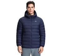 Pioneer Camp Chaqueta de plumón para hombre de invierno 90% plumón de pato 650 Fill Power ligera cálida chaqueta acolchada impermeable cortavientos empacable chaqueta puffer con capucha chaqueta para