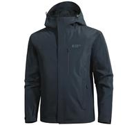 Pioneer Camp Chubasquero impermeable transpirable para hombre con capucha 4 bolsillos, marine, M