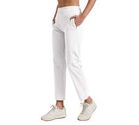 Pioneer Camp Pantalones de golf de mujer 7/8 largos con bolsillos laterales - Pantalón elástico transpirable para oficina, viajes y deporte - Cintura elástica con cordón - Pantalón ligero y que