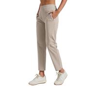 Pioneer Camp Pantalones de golf para mujer, 7/8 largos con bolsillos laterales, pantalones elásticos transpirables para oficina, viajes y deportes, cintura elástica con cordón, pantalones ligeros y