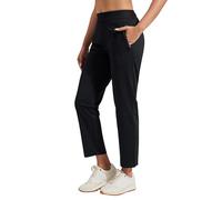 Pioneer Camp Pantalones de golf para mujer, 7/8 largos con bolsillos laterales, pantalones elásticos transpirables para oficina, viajes y deportes, cintura elástica con cordón, pantalones ligeros y